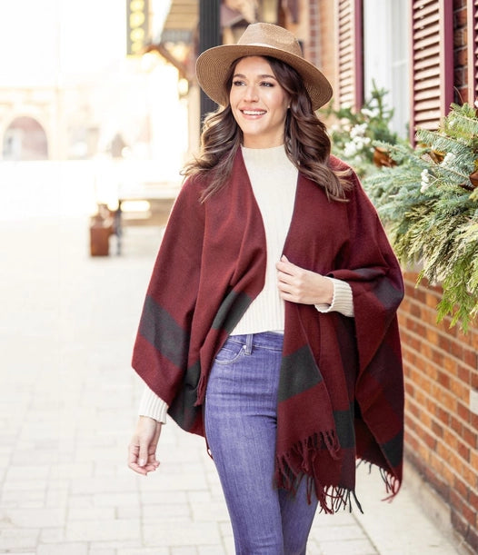 Natalie Classic Plaid Wrap