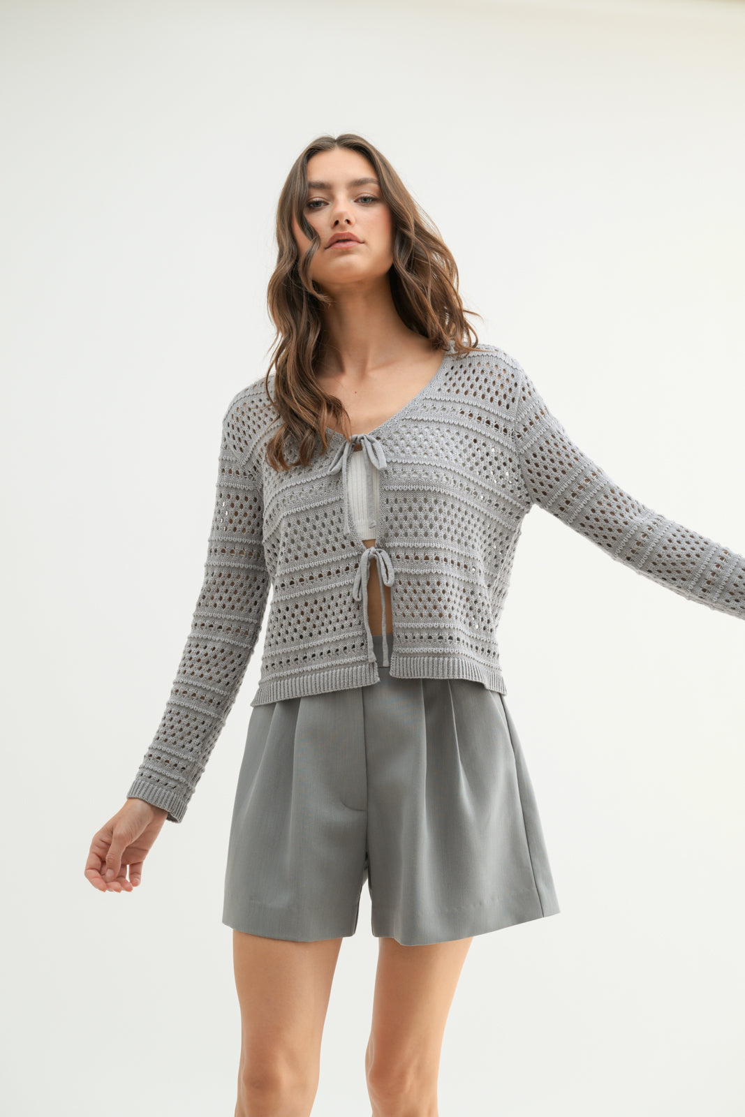 Marissa Crochet Knit Cardigan