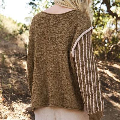 Mallory Oversized Contrast Sweater