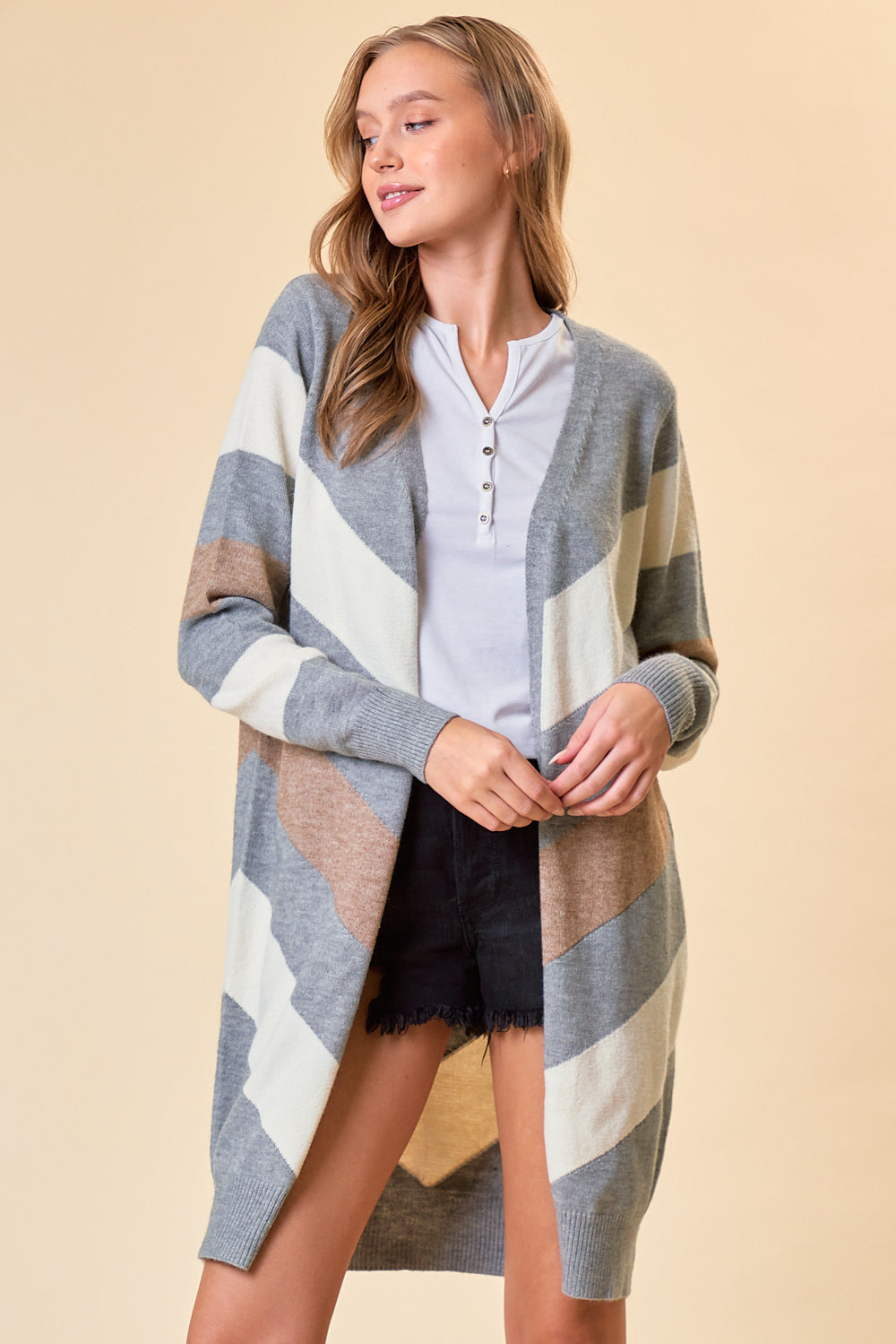 Sweet Escape Chevron Cardigan