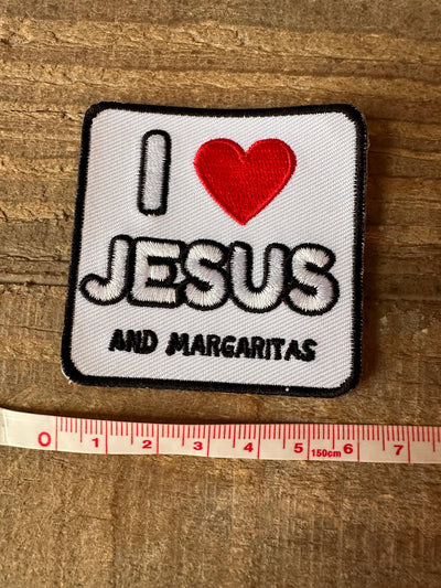 Aloe and Milk Boutique - I Love Jesus and Margaritas Iron on Patch