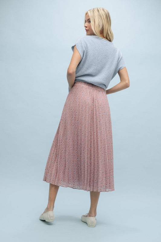 Addison Pleated Midi Skirt