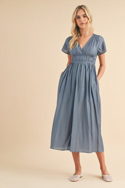 Layla Flutter Sleeve Midi Dress