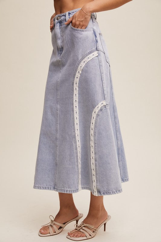 Kennedy Mermaid Denim Skirt