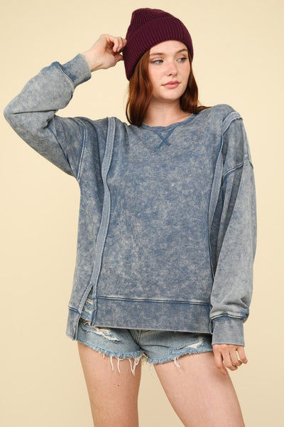 Alex Oversized Mineral Wash Terry Top