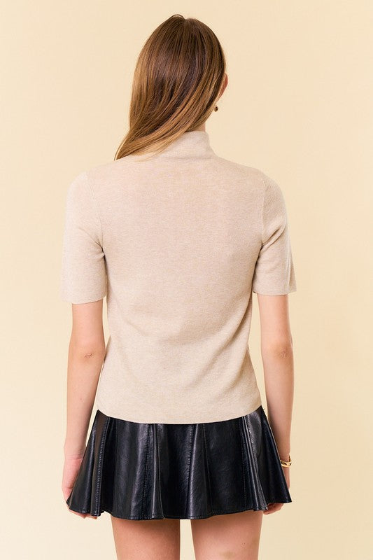 Ula Mock Neck Sweater Top