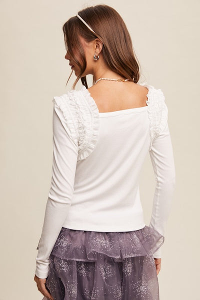 Blythe  Ruffle Accent Top