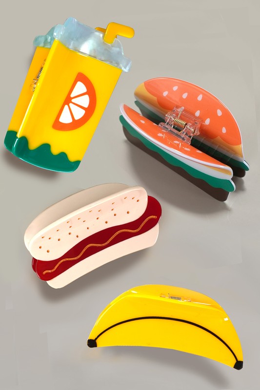 Food Fun Hair Claw Clips