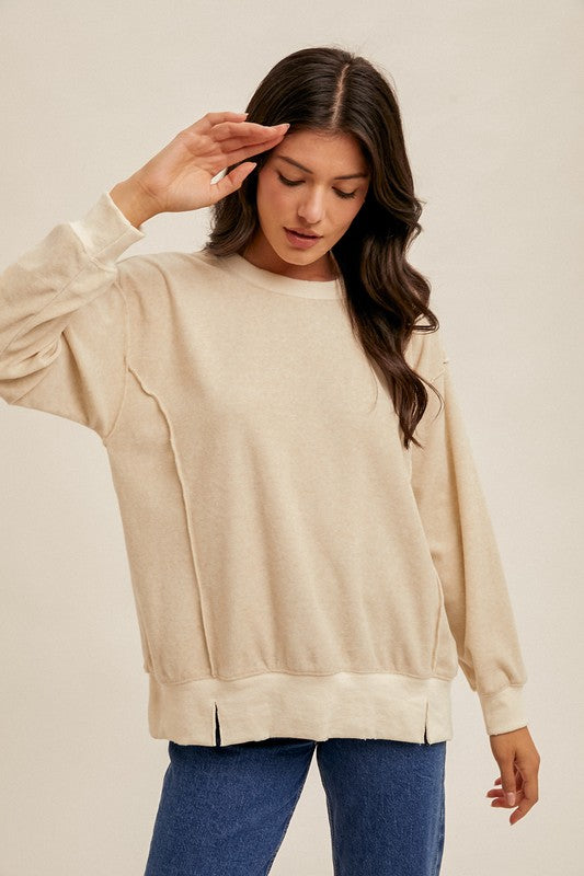 Edie Oversized Velour Sweatshirt