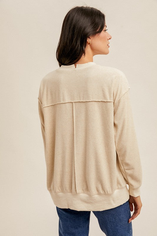 Edie Oversized Velour Sweatshirt