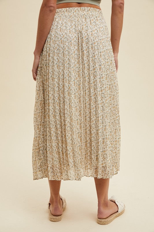 Addison Pleated Midi Skirt