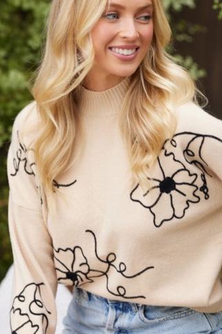 Gloria Floral Embroidered Sweater