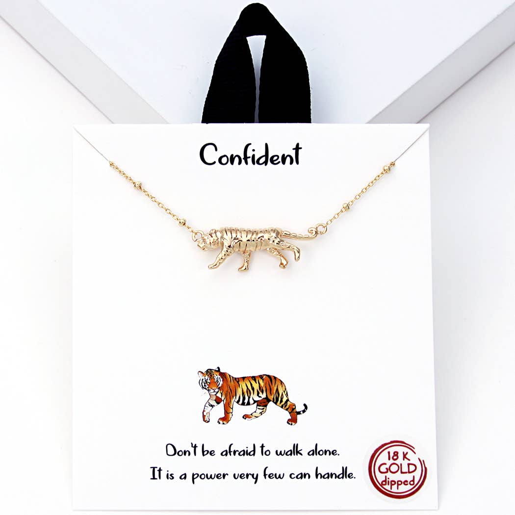 Tiger Figurine Pendant Necklace