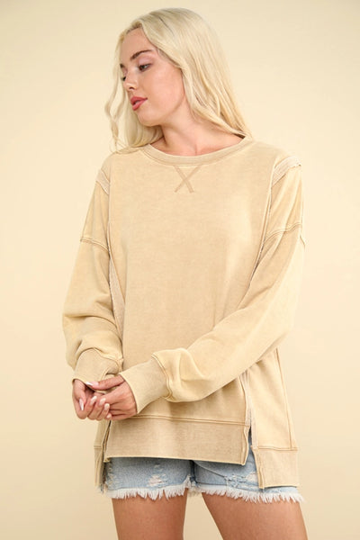 Alex Oversized Mineral Wash Terry Top