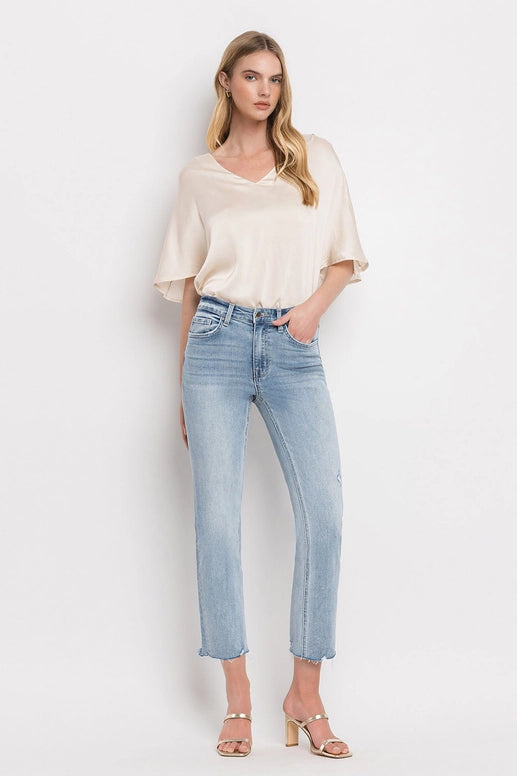 Omaha High Rise Crop Straight Denim