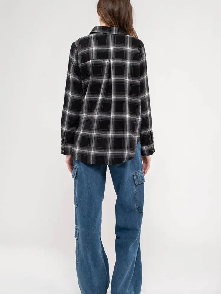 Macey Lightweight Flannel Top