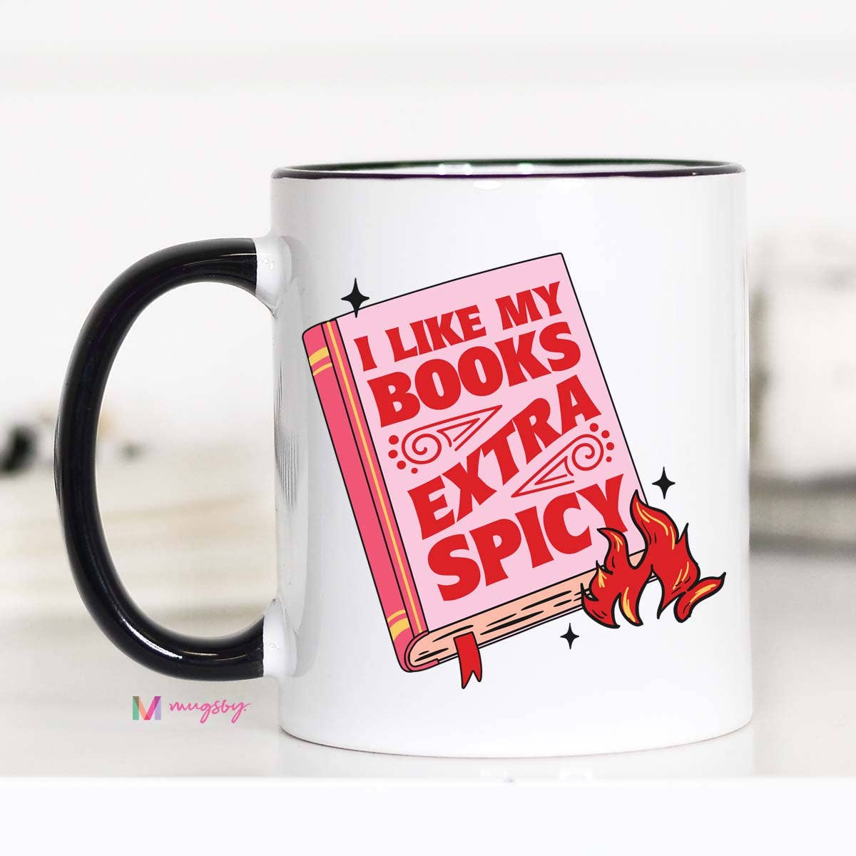 I Like my Books Extra Spicy Funny Coffee Mug