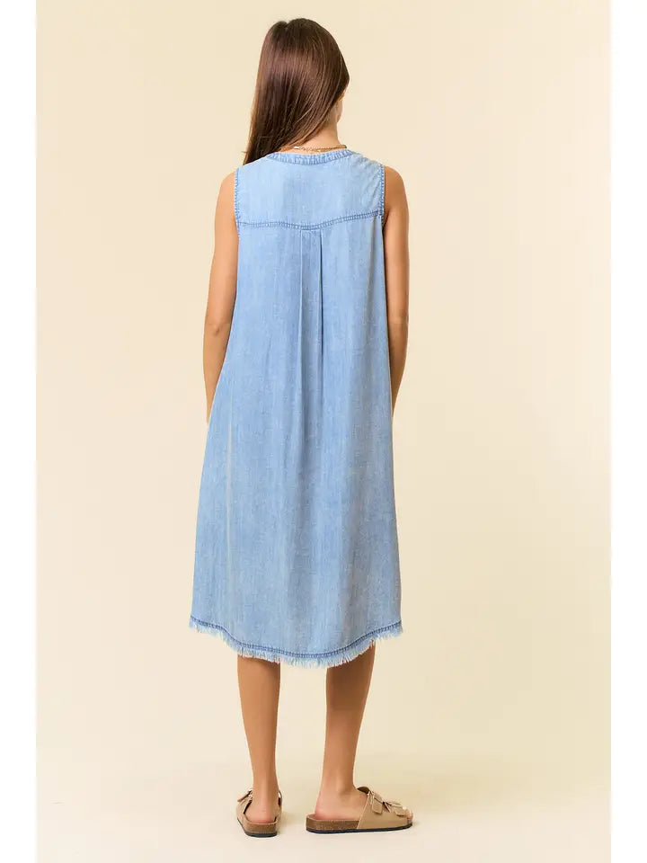 Christa Denim Midi Dress