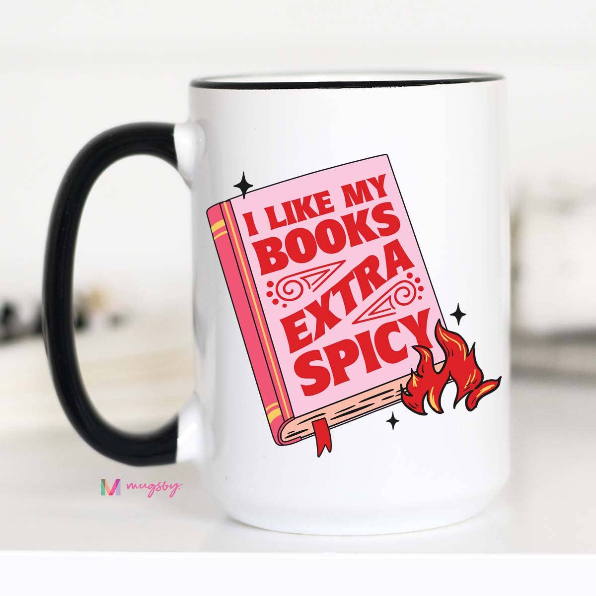 I Like my Books Extra Spicy Funny Coffee Mug