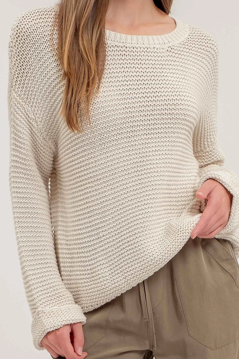 Marianne Crewneck Cuffed Sweater