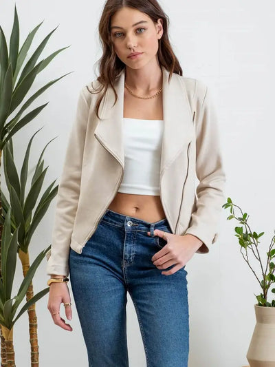 Quinn Suede Moto Jacket