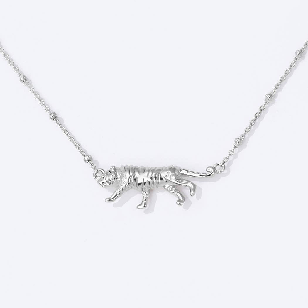 Tiger Figurine Pendant Necklace