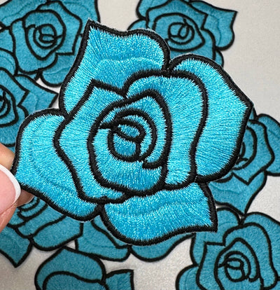 Aloe and Milk Boutique - Rose Patch Turquoise ,Flower Patch, rose patch