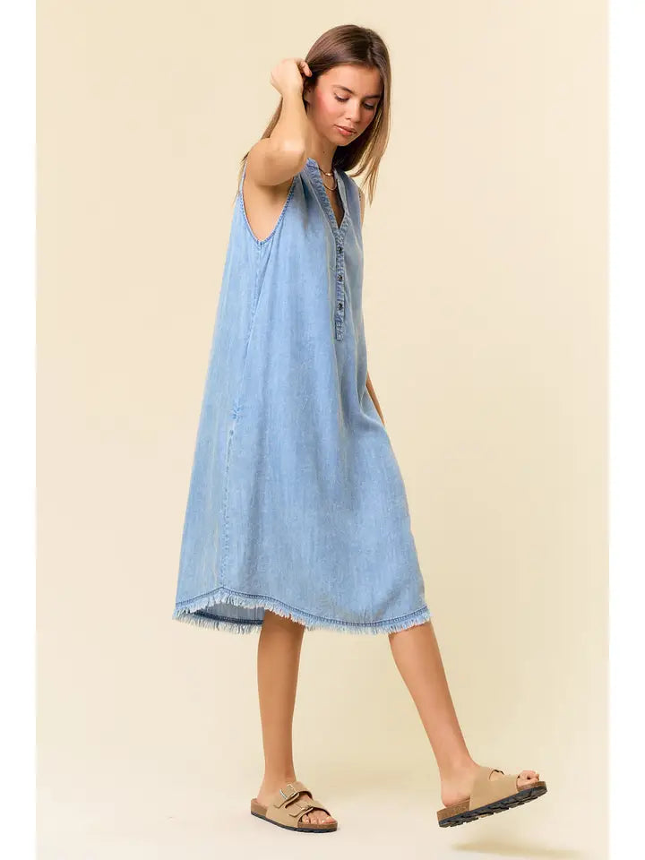 Christa Denim Midi Dress