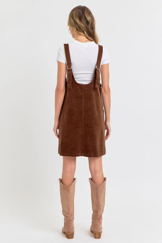 Paige Corduroy Overall Mini Dress